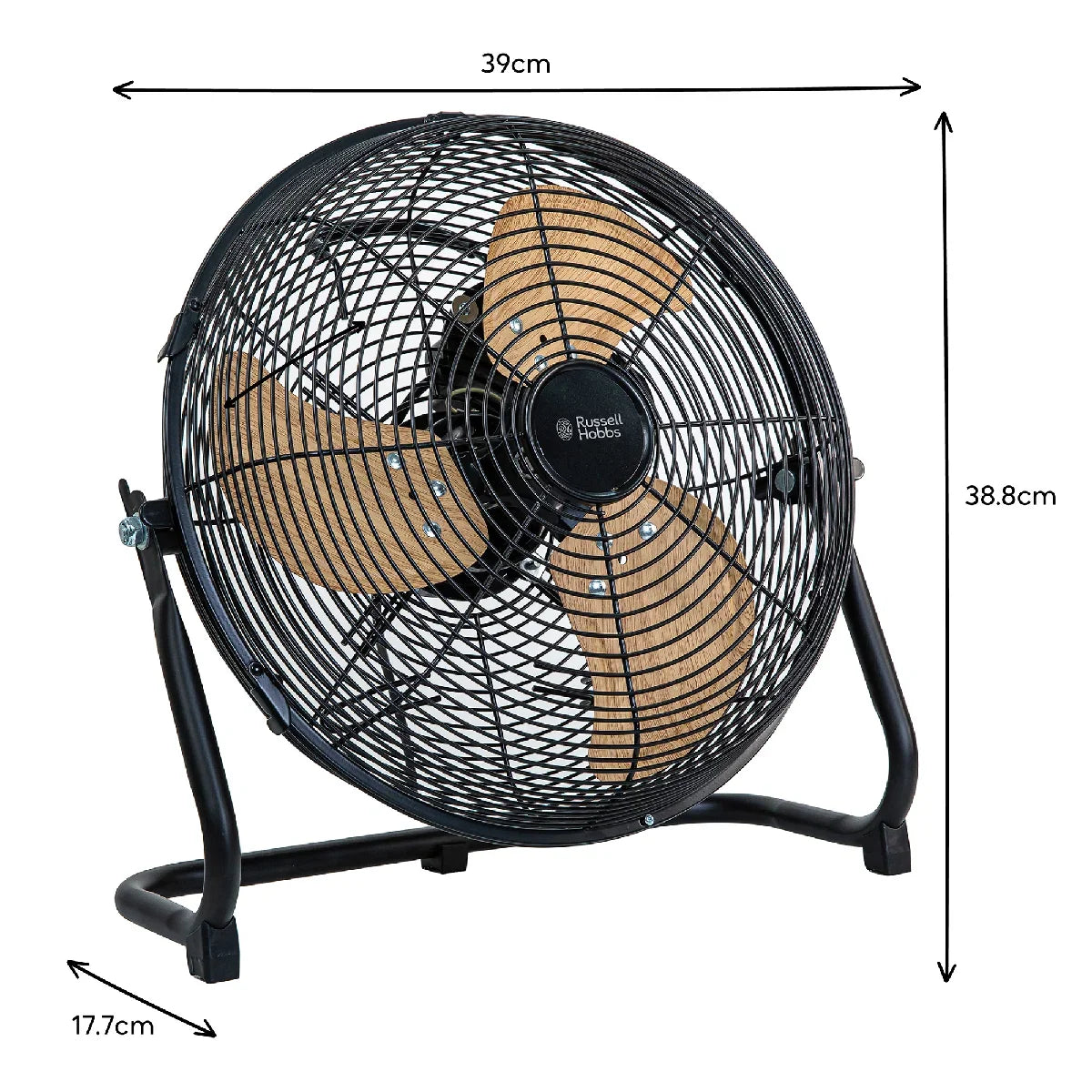 Russell Hobbs RHGF1221WDB 12” Floor Fan in Black Scandi