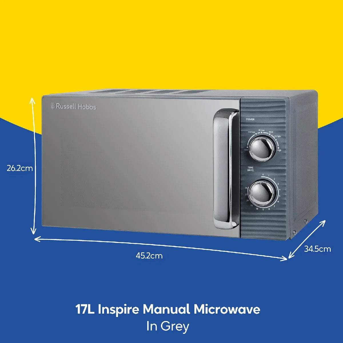 Russell Hobbs RHM1731G 17L Inspire Manual Microwave, Grey