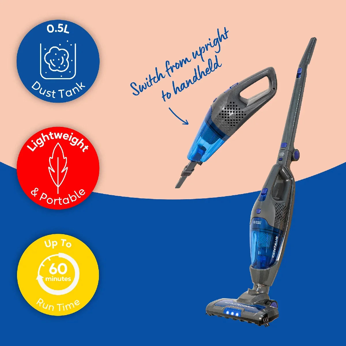 Russell Hobbs® RHSV2211 Centaur 2 in 1 Stick Vacuum