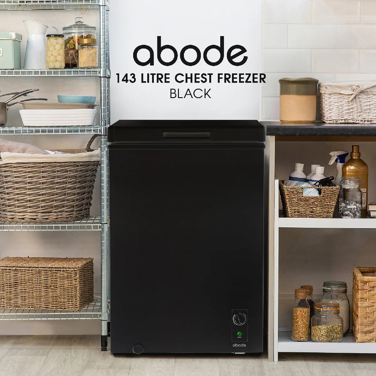 Abode A142CF0E1B 143L Chest Freezer - Black