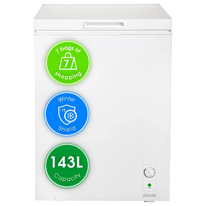 Abode A142CF0E1W 143L Chest Freezer - White