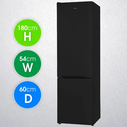Abode A180FF541E1B, 288L 70/30 Static Fridge Freezer in Black