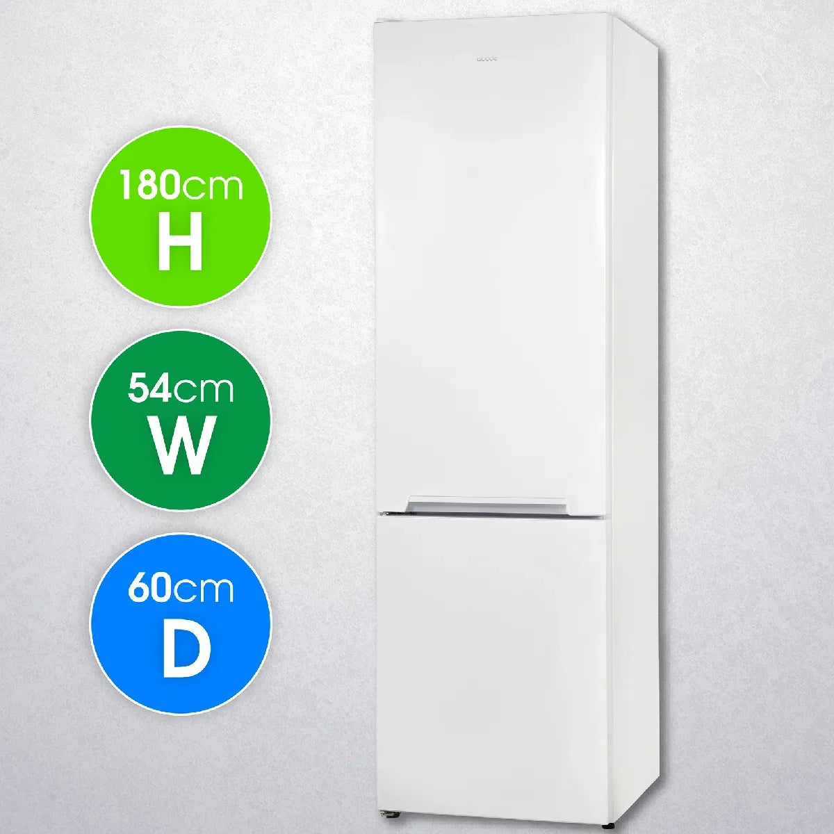 Abode A180FF541E1W, 288L 70/30 Static Fridge Freezer in White