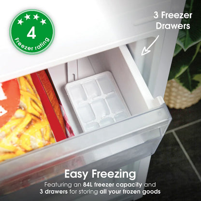 Abode A180FF541E1W, 288L 70/30 Static Fridge Freezer in White