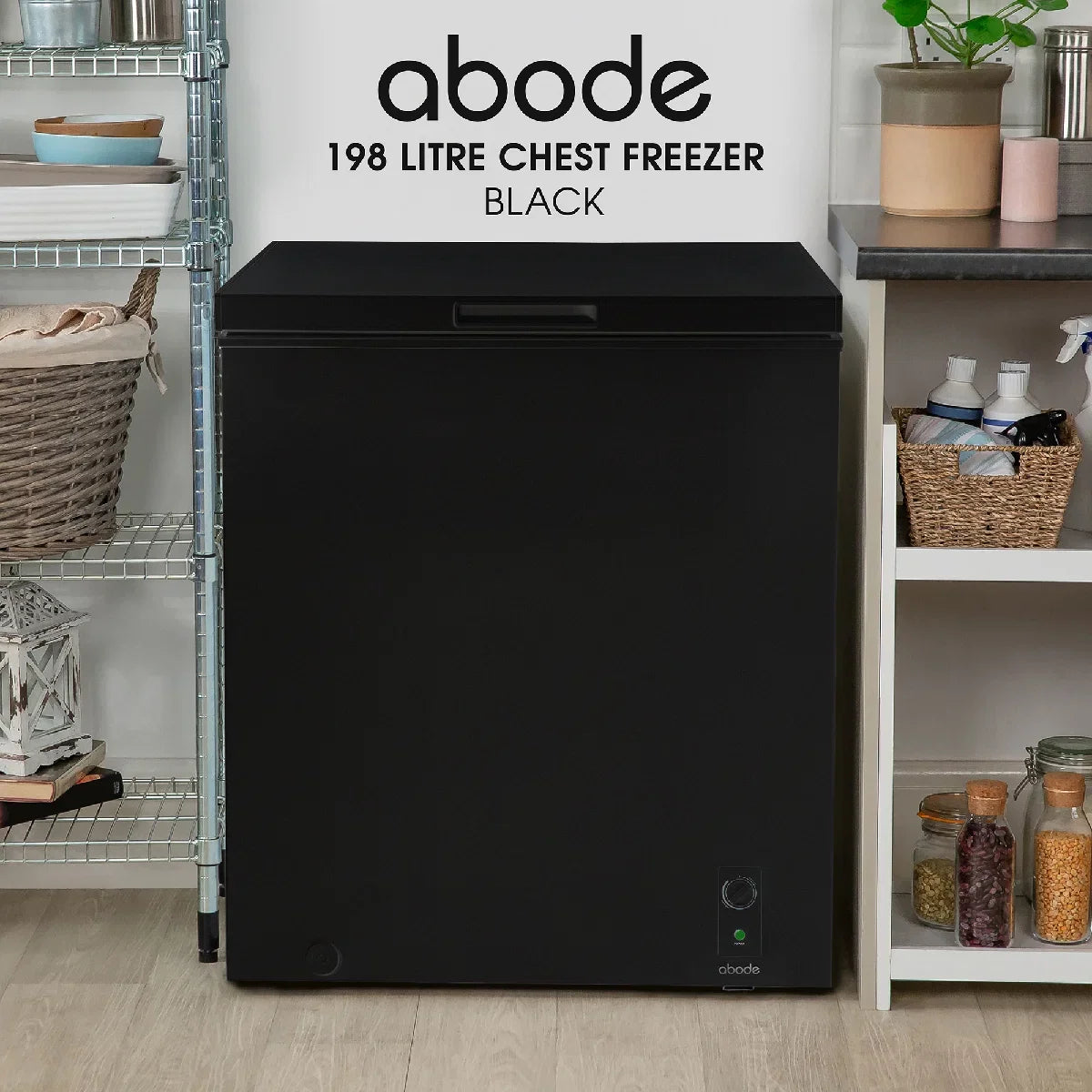 Abode A198CF0E1B 198L Chest Freezer in Black