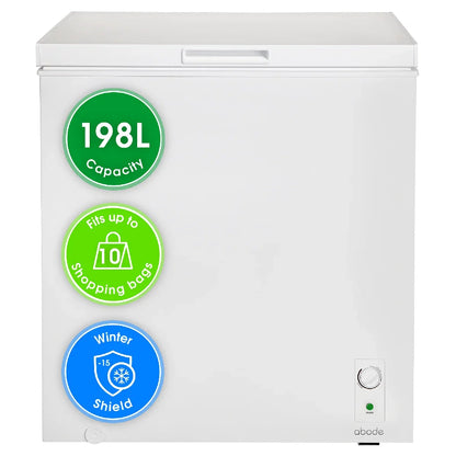 Abode A198CF0E1W 198L Chest Freezer in White