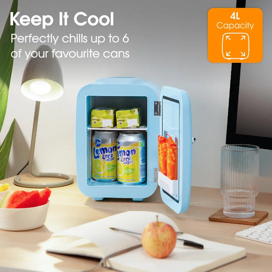 Abode, A4CLR201BL, Retro 4L Cooler in Blue