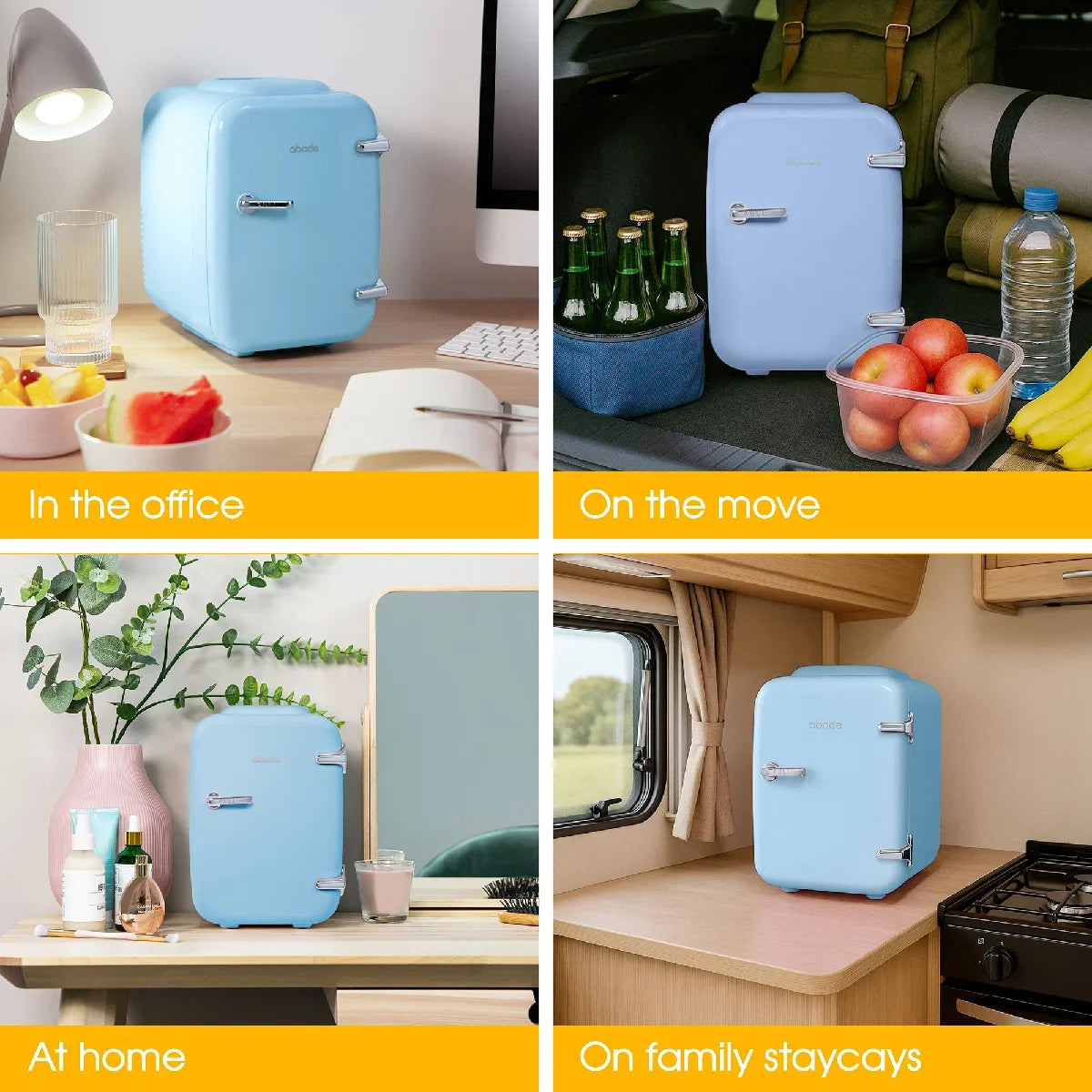 Abode, A4CLR201BL, Retro 4L Cooler in Blue