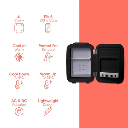 Abode, A4CLR201B, Retro 4L Cooler in Black