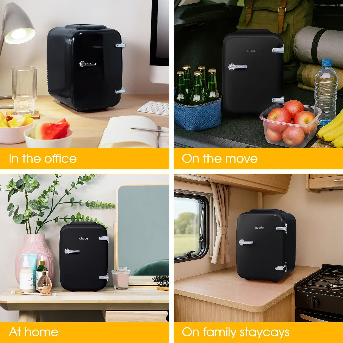 Abode, A4CLR201B, Retro 4L Cooler in Black