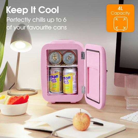 Abode, A4CLR201P, Retro 4L Cooler in Pink