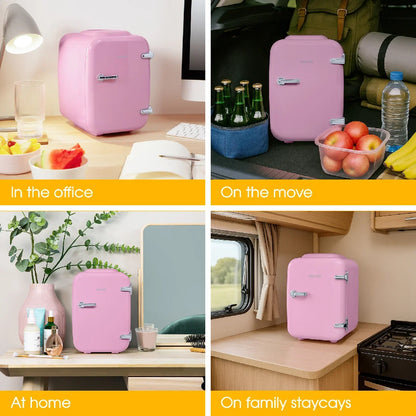 Abode, A4CLR201P, Retro 4L Cooler in Pink