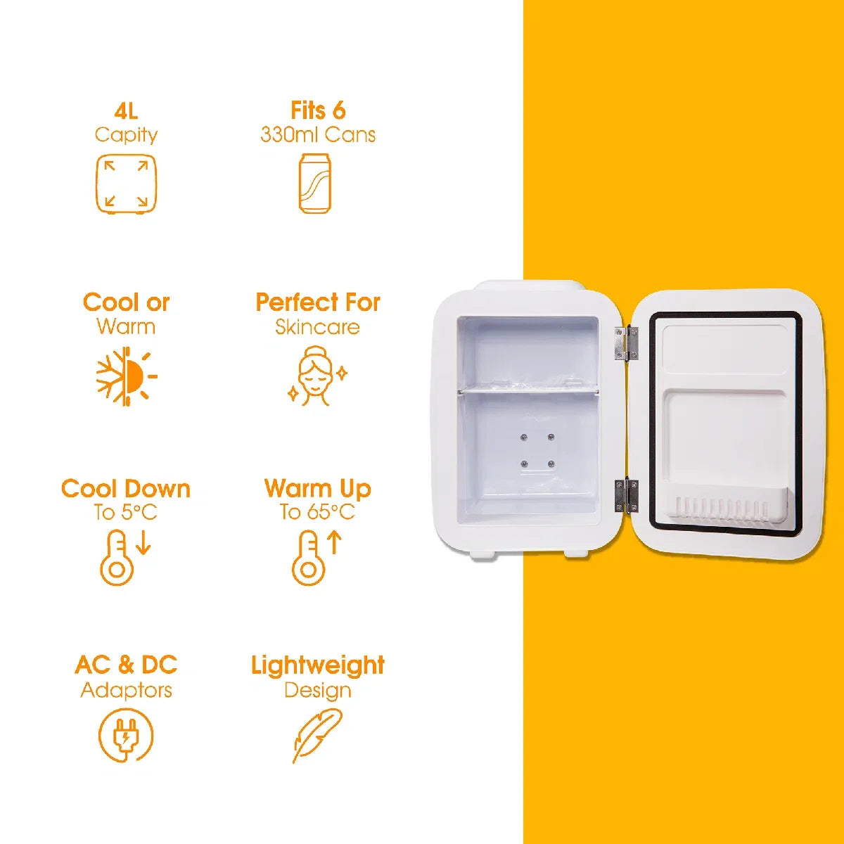 Abode, A4CLR201W, Retro 4L Cooler in White
