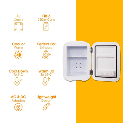 Abode, A4CLR201W, Retro 4L Cooler in White