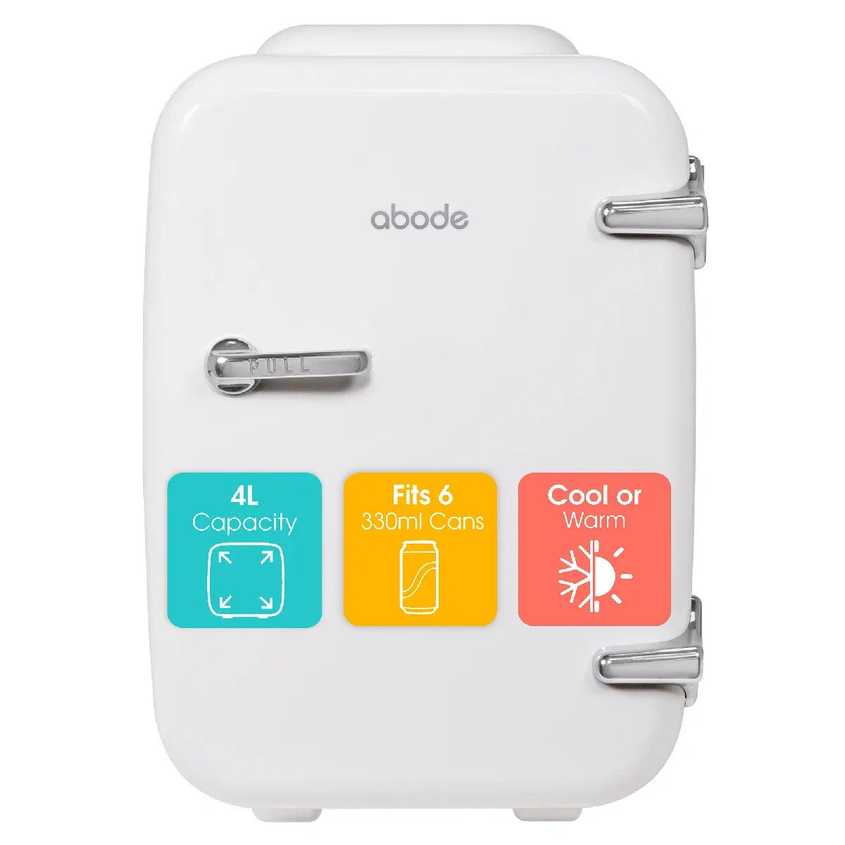Abode, A4CLR201W, Retro 4L Cooler in White