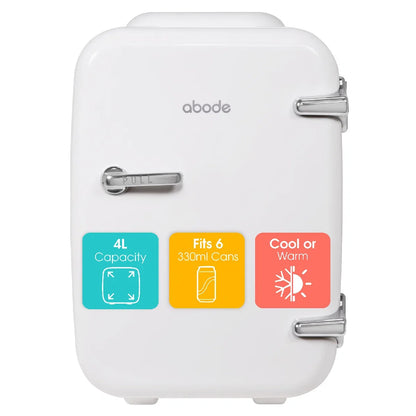 Abode, A4CLR201W, Retro 4L Cooler in White