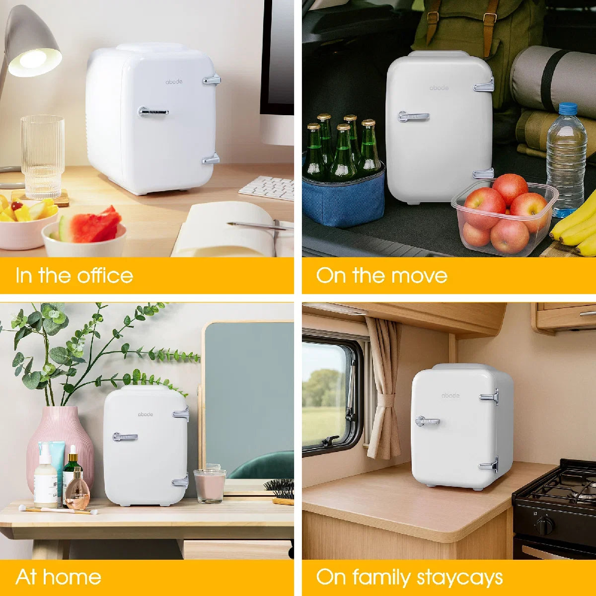 Abode, A4CLR201W, Retro 4L Cooler in White