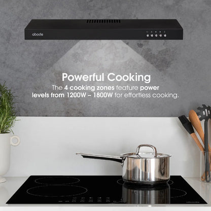 Abode A60EH301B 60cm 4 Zone Electric Hob in Black
