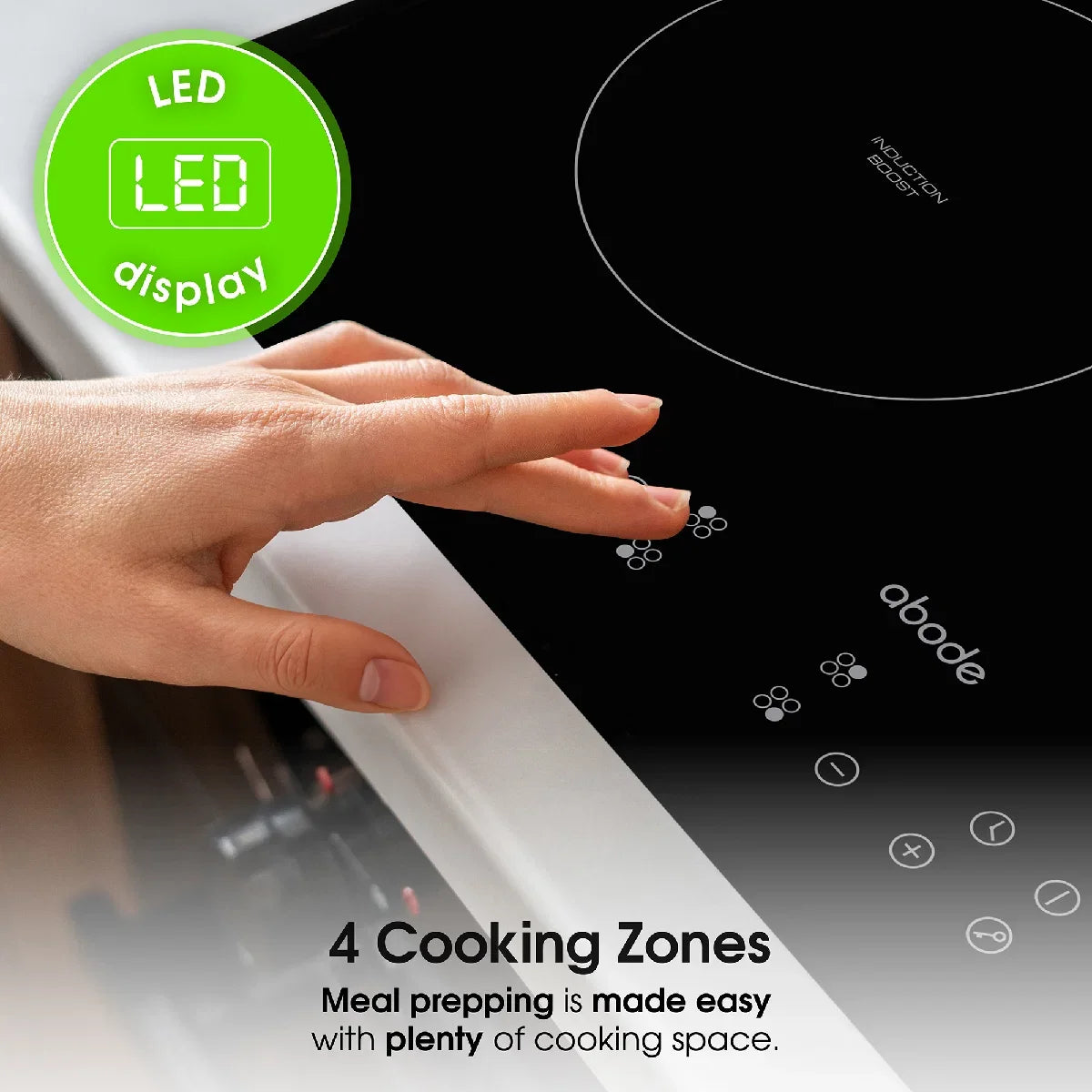 Abode A60IH301B, 60cm Integrated Induction Hob in Black