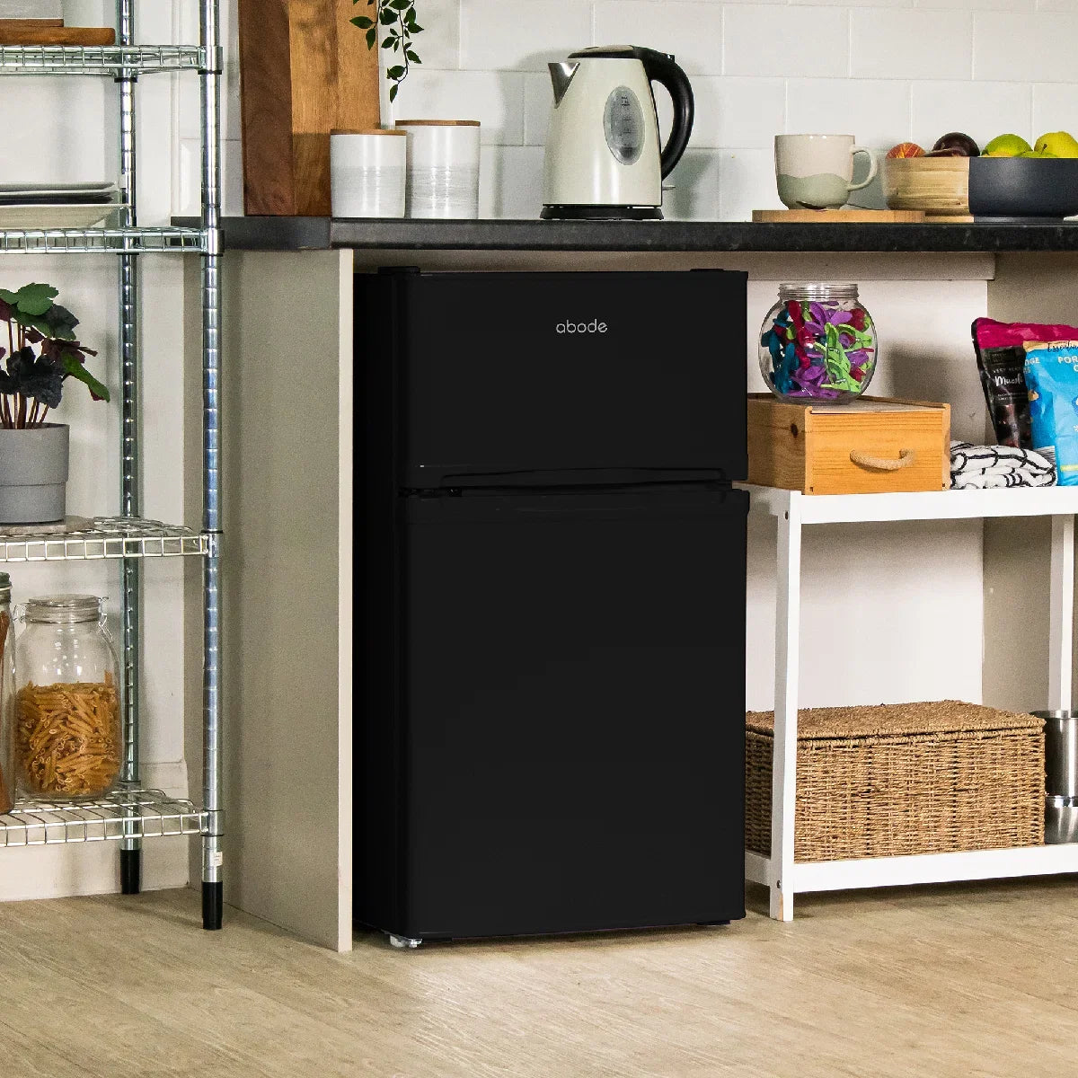 Abode A85UCFF482E1B 48CM Undercounter Fridge Freezer - Black