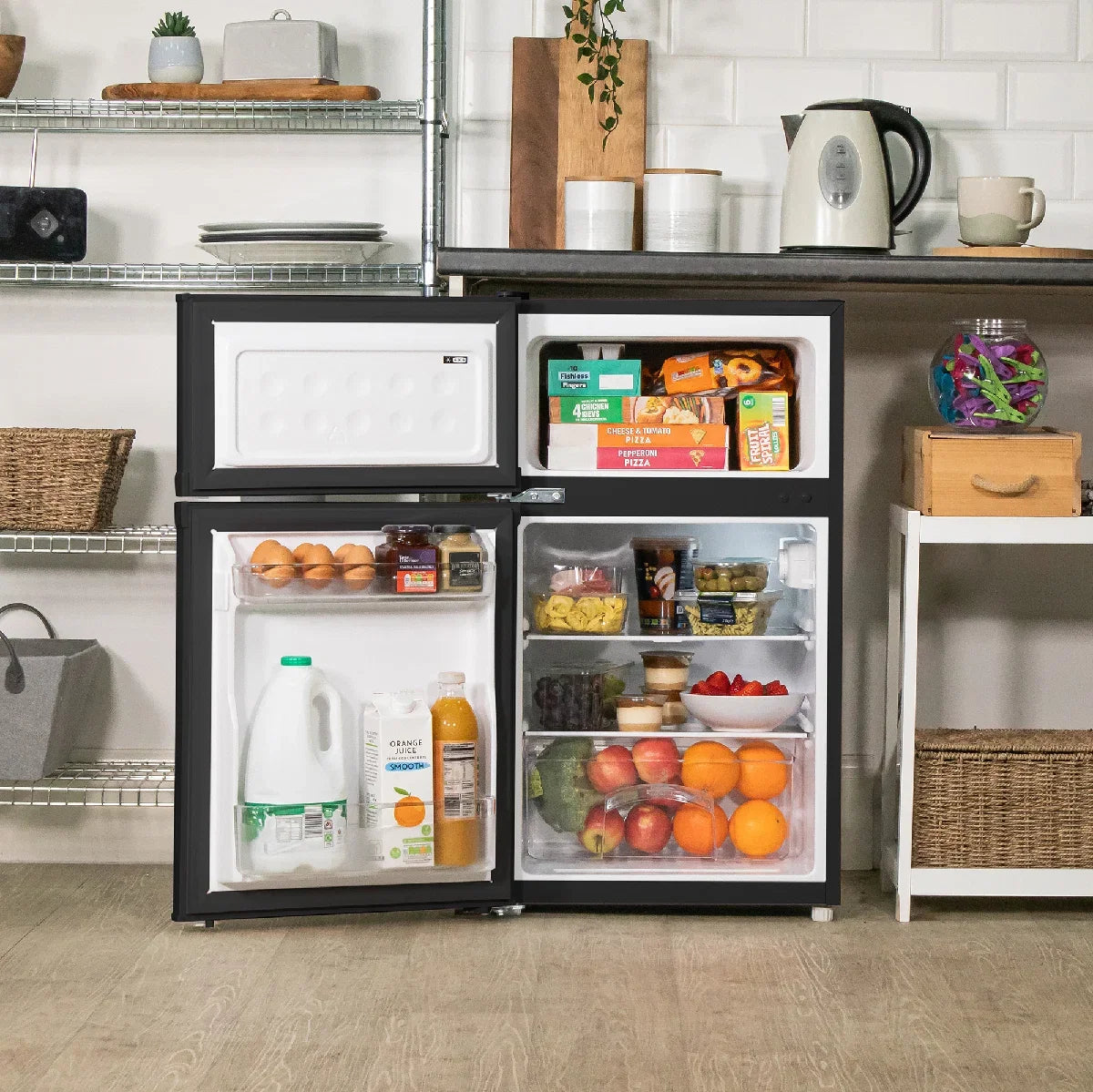 Abode A85UCFF482E1B 48CM Undercounter Fridge Freezer - Black