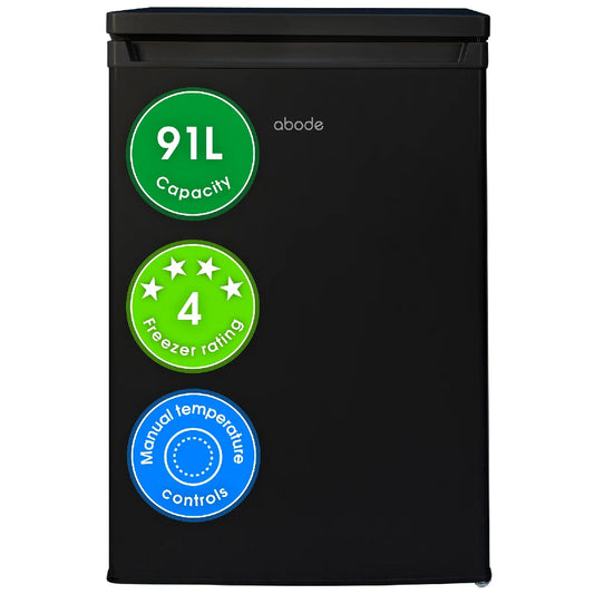 Abode A85UCFZ552E1B 55cm Undercounter Freezer - Black