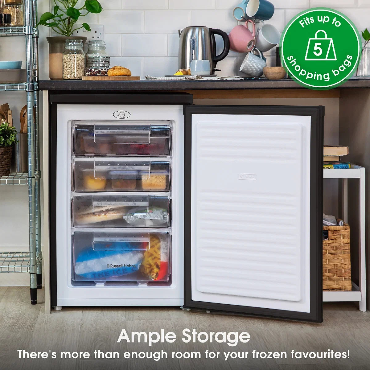 Abode A85UCFZ552E1B 55cm Undercounter Freezer - Black