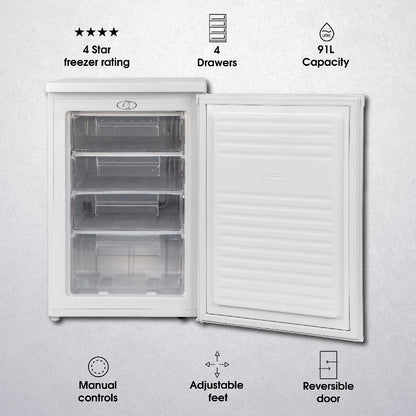 Abode A85UCFZ552E1W 55cm Undercounter Freezer - White