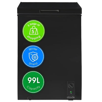 Abode A99CF0E1B 99L Chest Freezer - Black