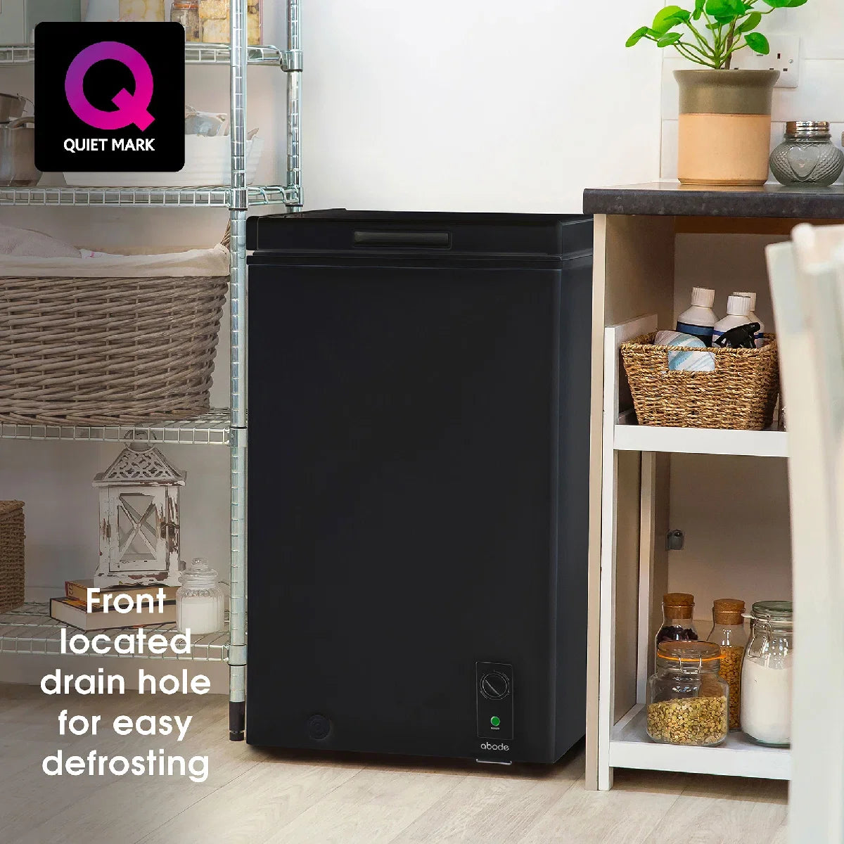 Abode A99CF0E1B 99L Chest Freezer - Black