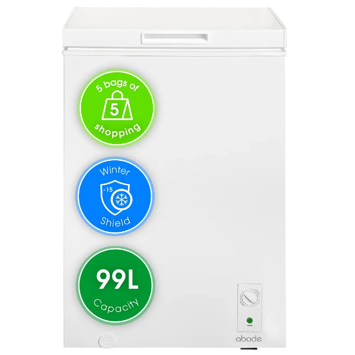 Abode A99CF0E1W 99L Chest Freezer - White