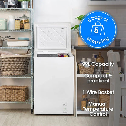 Abode A99CF0E1W 99L Chest Freezer - White
