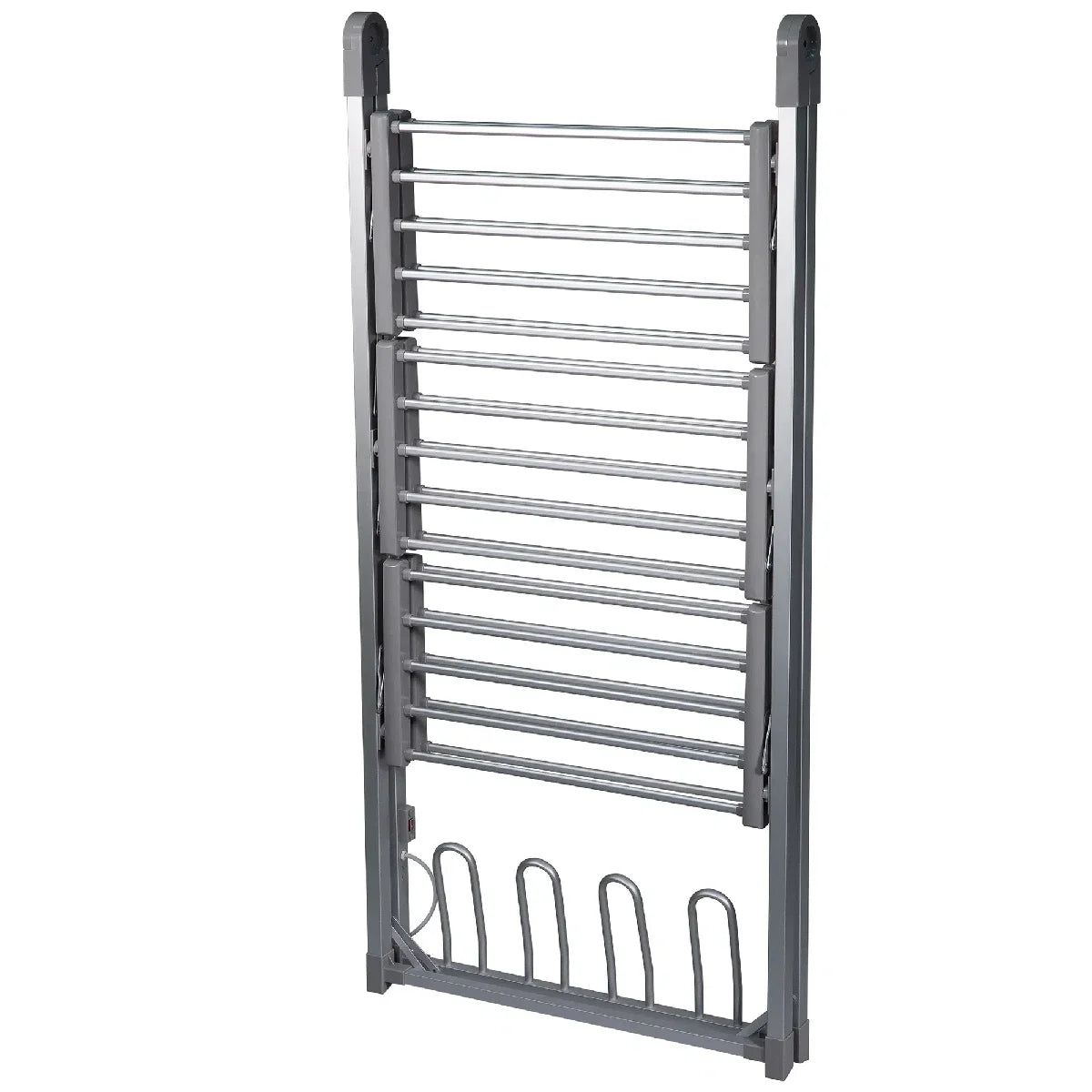 Abode AECRD2002 Electric Clothes Rack Dryer with Shoe Rails - Silver
