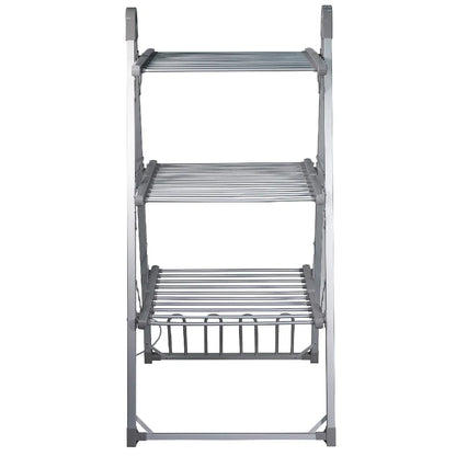 Abode AECRD2002 Electric Clothes Rack Dryer with Shoe Rails - Silver