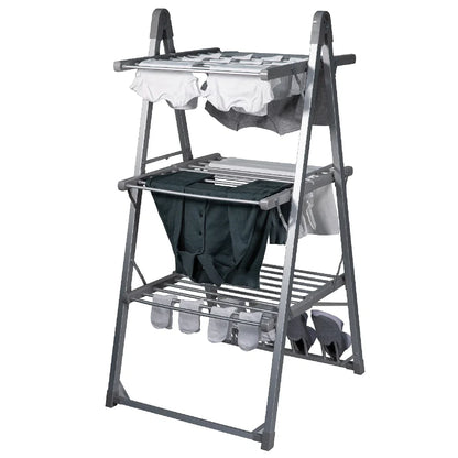 Abode AECRD2002 Electric Clothes Rack Dryer with Shoe Rails - Silver