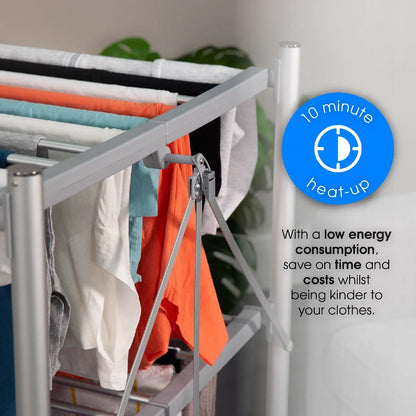 Abode AECRD2003 3 Tiered Foldable Electric Airer - Silver