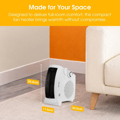 Abode AFH1001, Horizontal and Vertical Fan Heater in White