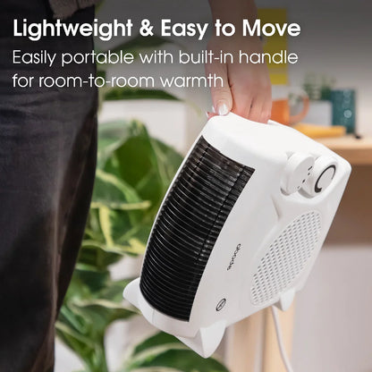 Abode AFH1001, Horizontal and Vertical Fan Heater in White