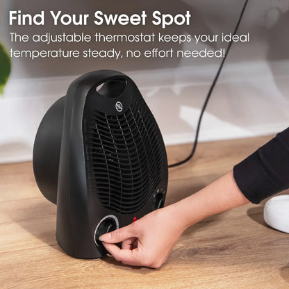 Abode AFH1002B 2kW Fan Heater in Black