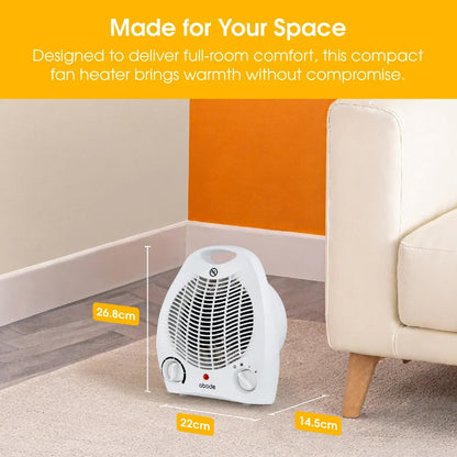 Abode AFH1002 2kW Fan Heater in White