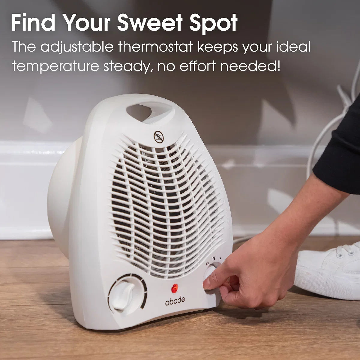 Abode AFH1002 2kW Fan Heater in White