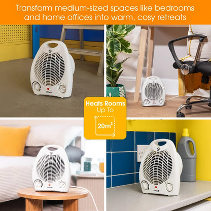 Abode AFH1002 2kW Fan Heater in White