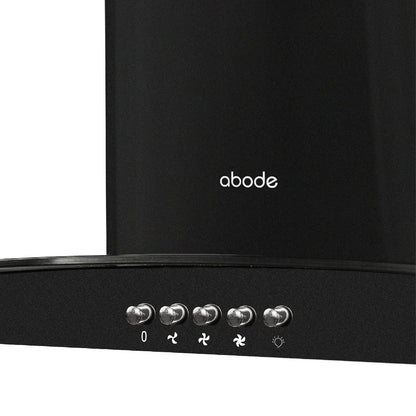 Abode AGCH6031B 60cm Curved Glass Cooker Hood - Black