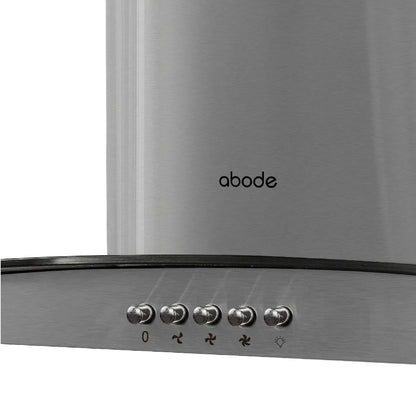 Abode AGCH6031SS 60cm Curved Glass Cooker Hood - Stainless Steel