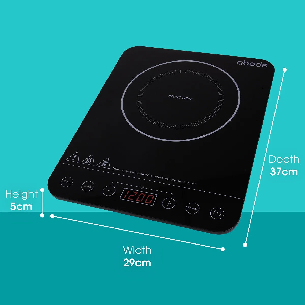 Abode AINDH1002 Single Induction Hob in Black