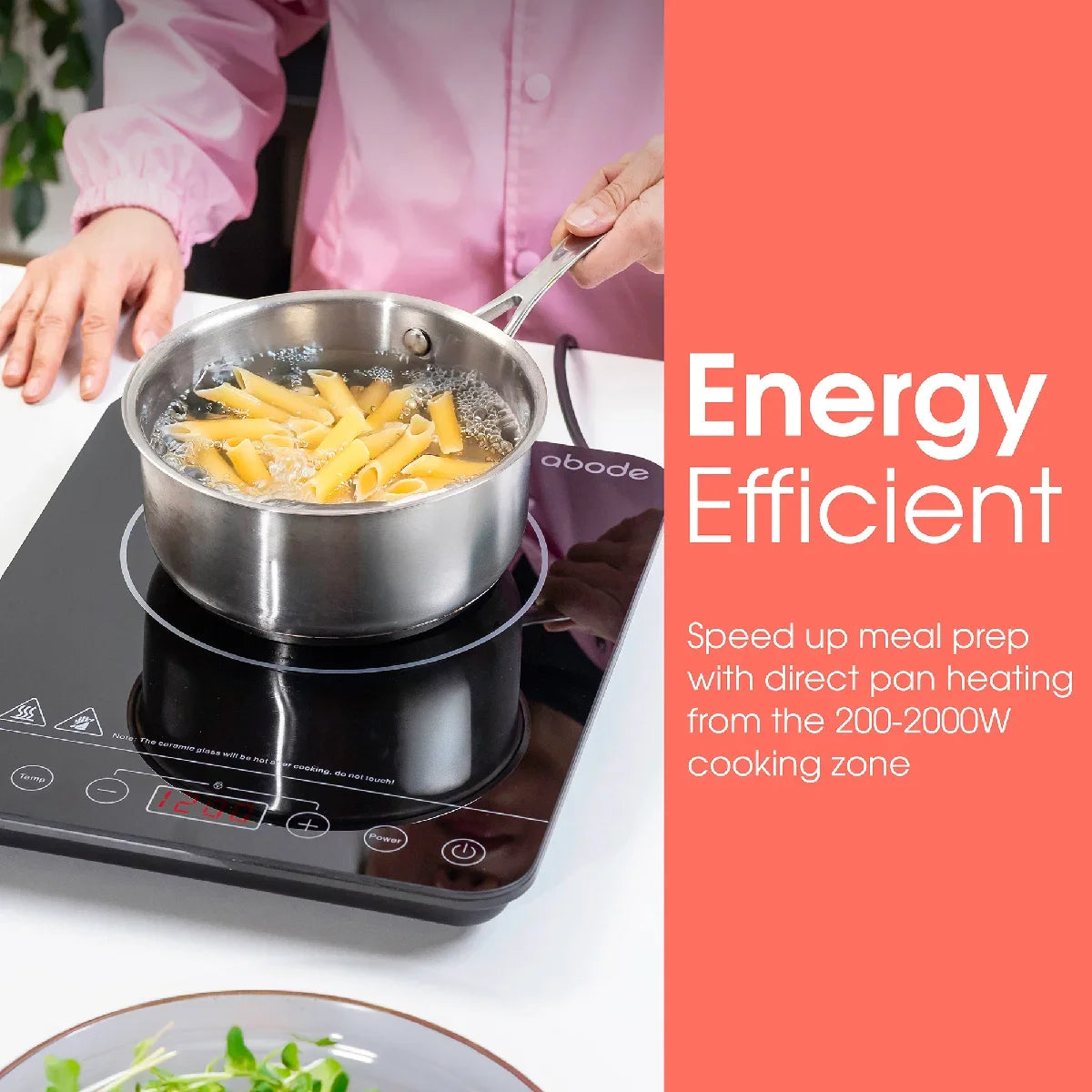Abode AINDH1002 Single Induction Hob in Black