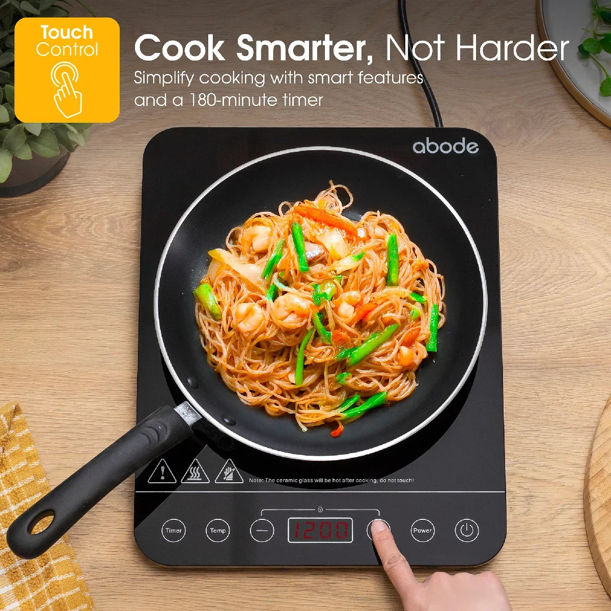 Abode AINDH1002 Single Induction Hob in Black