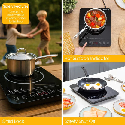 Abode AINDH1002 Single Induction Hob in Black