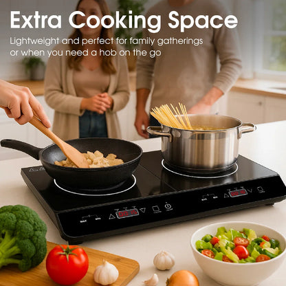Abode AINDH2003, Double Induction Hob in Black