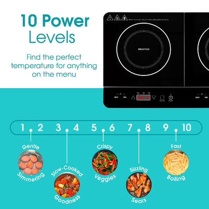 Abode AINDH2003, Double Induction Hob in Black